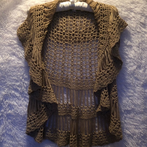 Crochet Open Short Cardigan Shawl - Picture 5 of 5